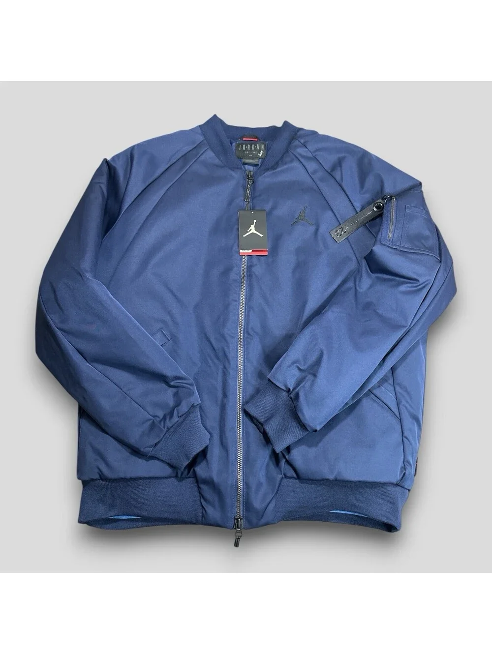 Nike Air Jordan Jumpman MA-1 Bomber Jacket Men’s 2XL Blue Full Zip NWT